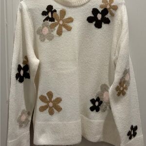 CeCe Elegant Floral Women's Sweater/EUC/Newly Drycleaned